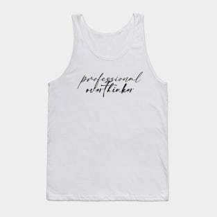 Professional Overthinker Aesthetic Minimalist Design Tank Top